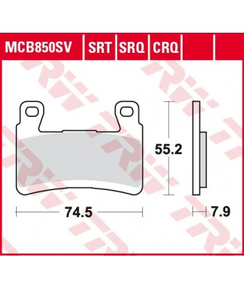 Stabdžių trinkelės MCB850CRQ