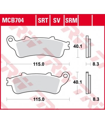Stabdžių trinkelės MCB704SV