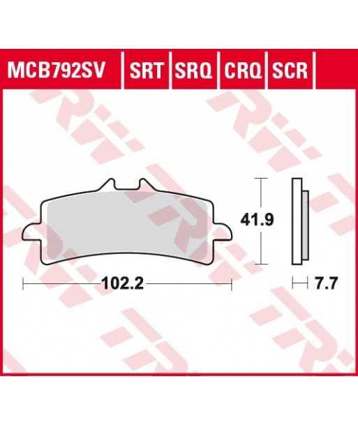 Stabdžių trinkelės MCB792SRT