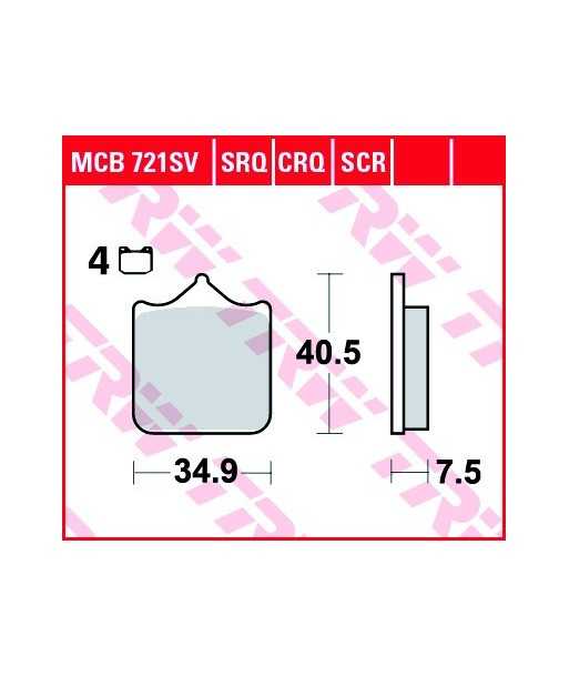 Stabdžių trinkelės MCB721SRQ