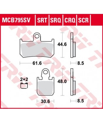 Stabdžių trinkelės MCB795CRQ